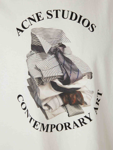 Acne Studios Mujer Barcelona Camiseta Cuello Redondo color Blanco sku 782-001838 01 - Foto 4