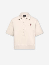Moncler Grenoble Mujer Barcelona Polo de algodón con parche con logotipo color Beige sku 782-001844 01 - Foto 1