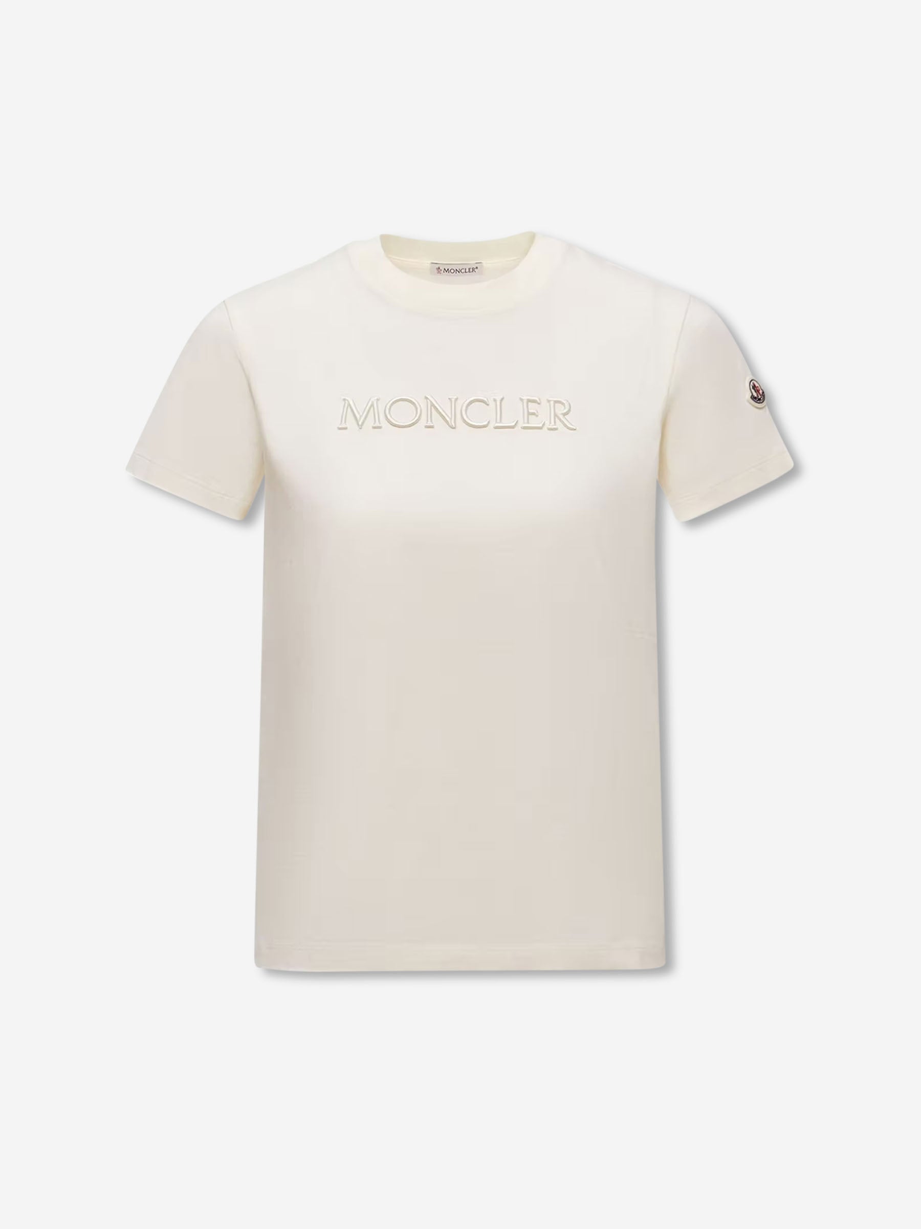 Moncler Mujer Barcelona Camiseta Cuello Redondo color Marfil sku 782-001847 01 - Foto 1