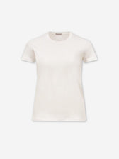 Moncler Mujer Barcelona Camiseta Cuello Redondo color Blanco sku 782-001848 01 - Foto 1