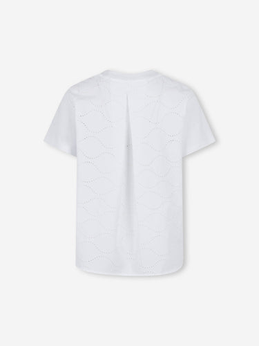 Moncler Mujer Barcelona Camiseta Cuello Redondo color Blanco sku 782-001849 01 - Foto 2