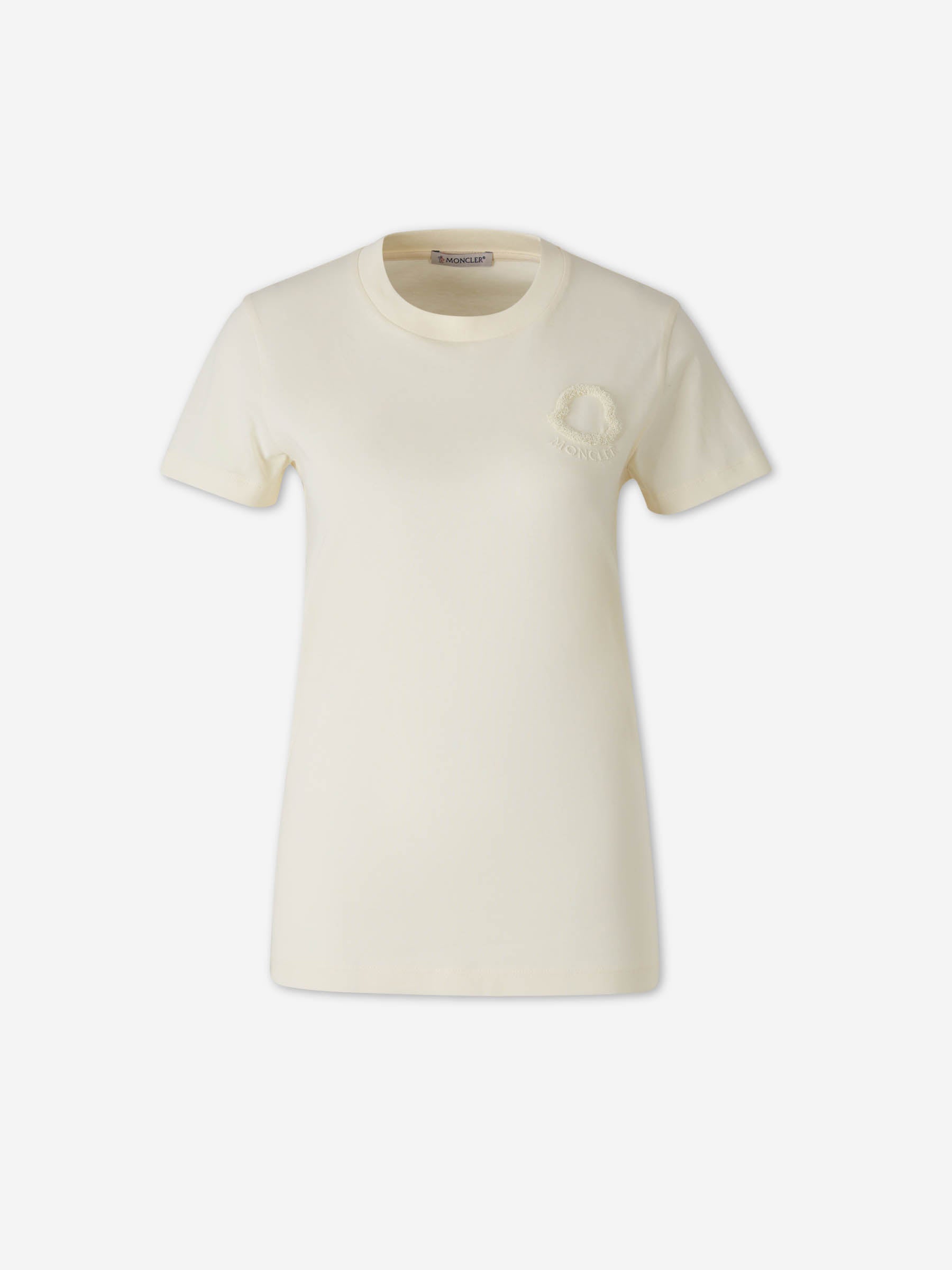 Moncler Mujer Barcelona Camiseta de Cuello Redondo color Amarillo Claro sku 782-001852 01 - Foto 1