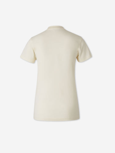 Moncler Mujer Barcelona Camiseta de Cuello Redondo color Amarillo Claro sku 782-001852 01 - Foto 2