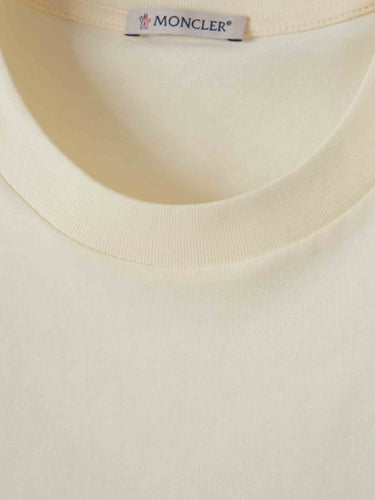 Moncler Mujer Barcelona Camiseta de Cuello Redondo color Amarillo Claro sku 782-001852 01 - Foto 3