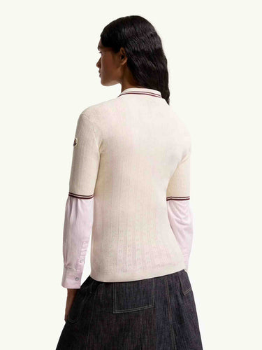 Moncler Mujer Barcelona Polo Punto Algodón color Beige sku 782-001853 01 - Foto 4