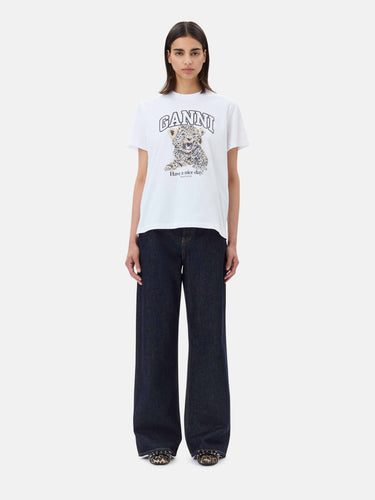 Ganni Mujer Barcelona Camiseta Leopardo color Blanco sku 782-001855 01 - Foto 2