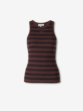 Ganni Mujer Barcelona Top Punto Listado color Marrón Oscuro sku 782-001868 01 - Foto 1