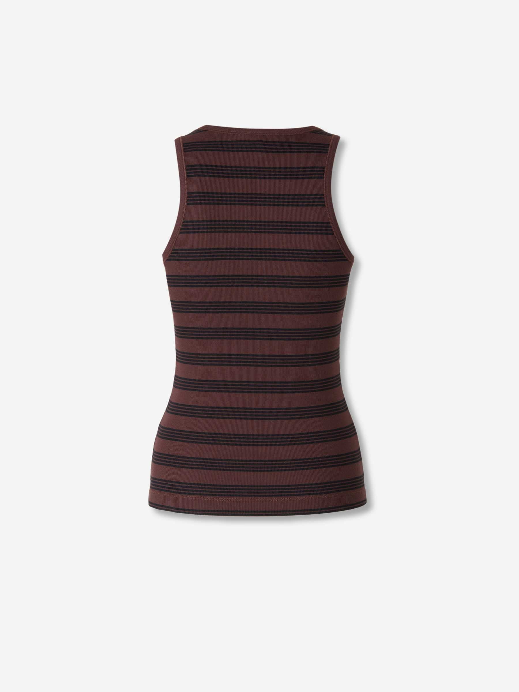 Ganni Mujer Barcelona Top Punto Listado color Marrón Oscuro sku 782-001868 01 - Foto 2