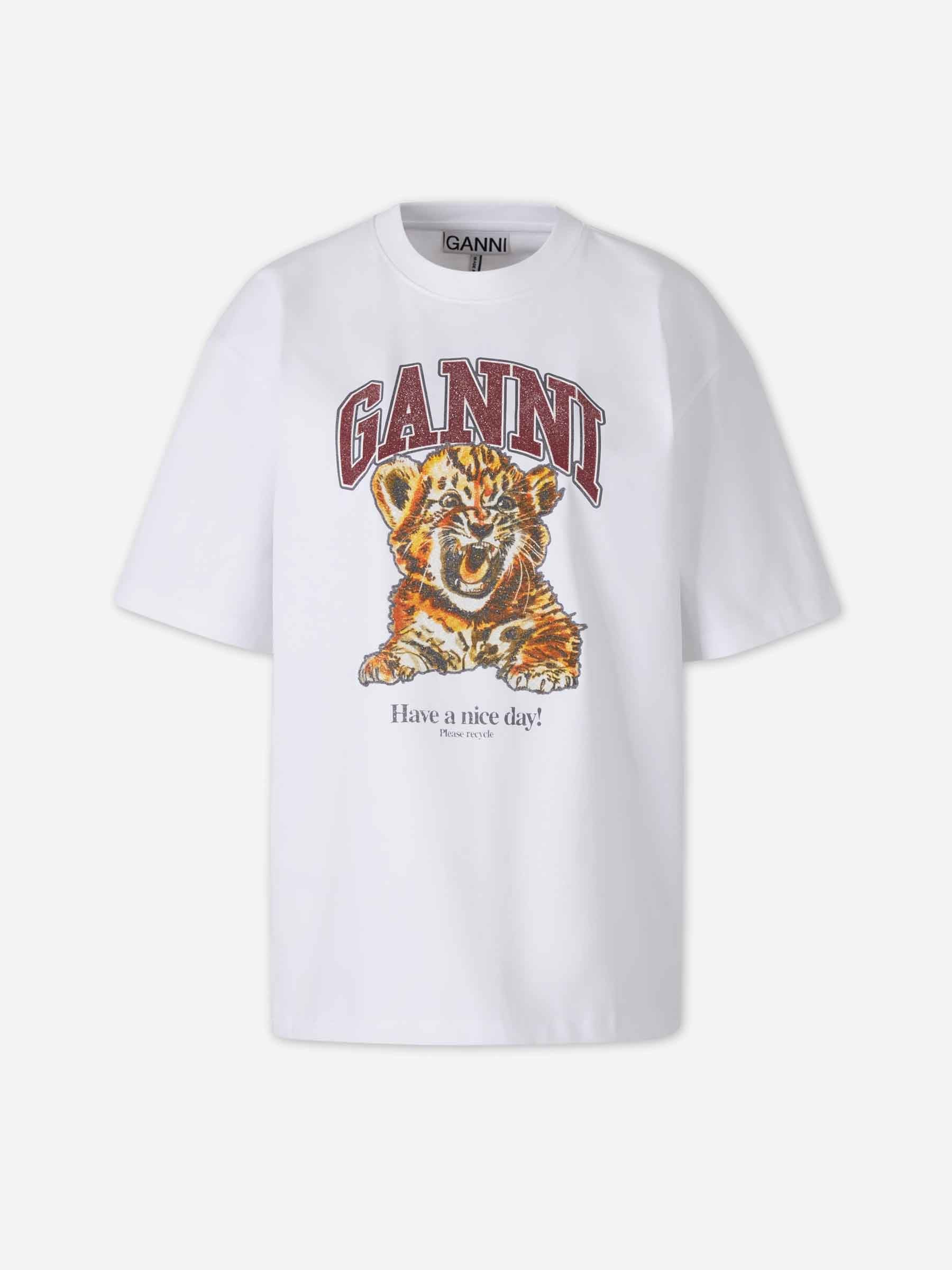 Ganni Mujer Barcelona Camiseta Baby Tiger color Blanco sku 782-001869 01 - Foto 1