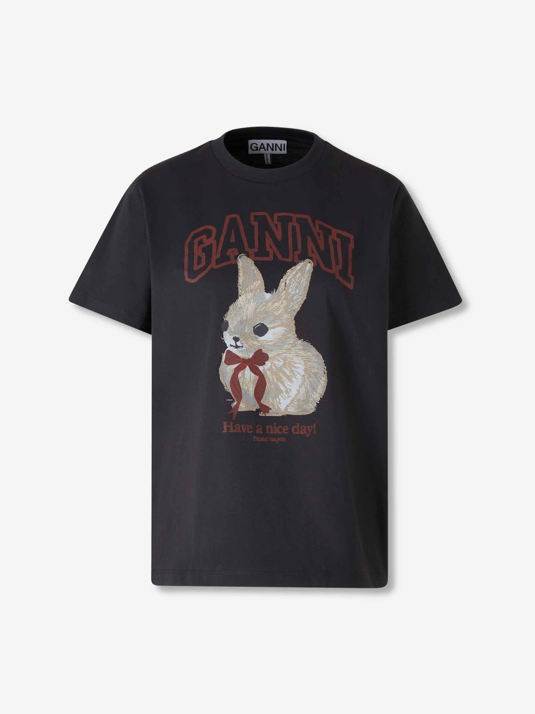 Ganni Mujer Barcelona Camiseta Cuello Redondo color Gris Antracita sku 782-001870 01 - Foto 1