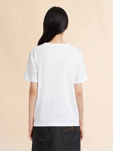 Marni Mujer Barcelona Camiseta Logo Algodón color Blanco sku 782-001874 01 - Foto 2
