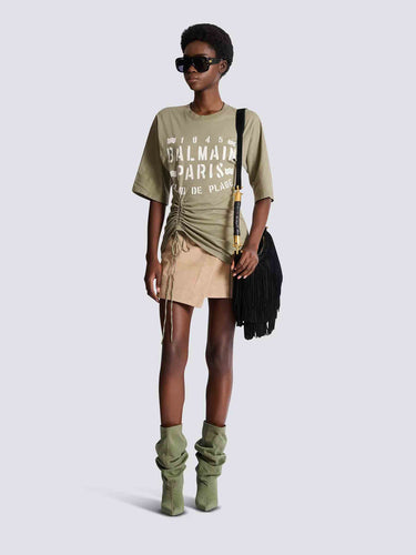 Balmain Mujer Barcelona Camiseta Manga Corta color Verde Militar sku 782-001880 01 - Foto 2