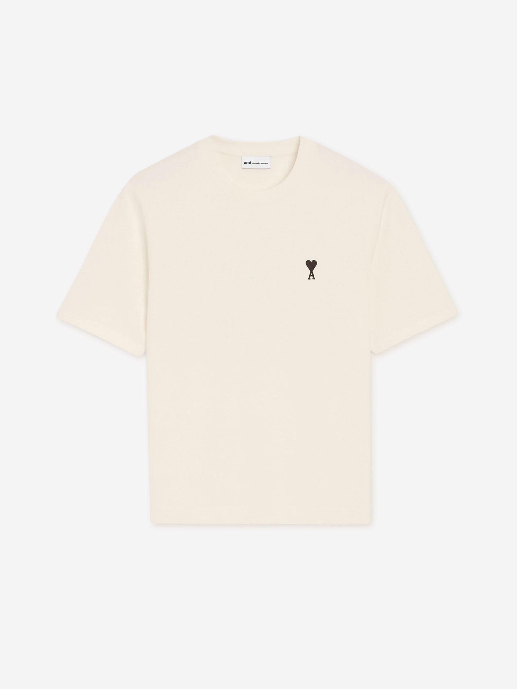 Ami Paris Mujer Barcelona Camiseta Logo Algodón color Crema sku 782-001886 01 - Foto 1