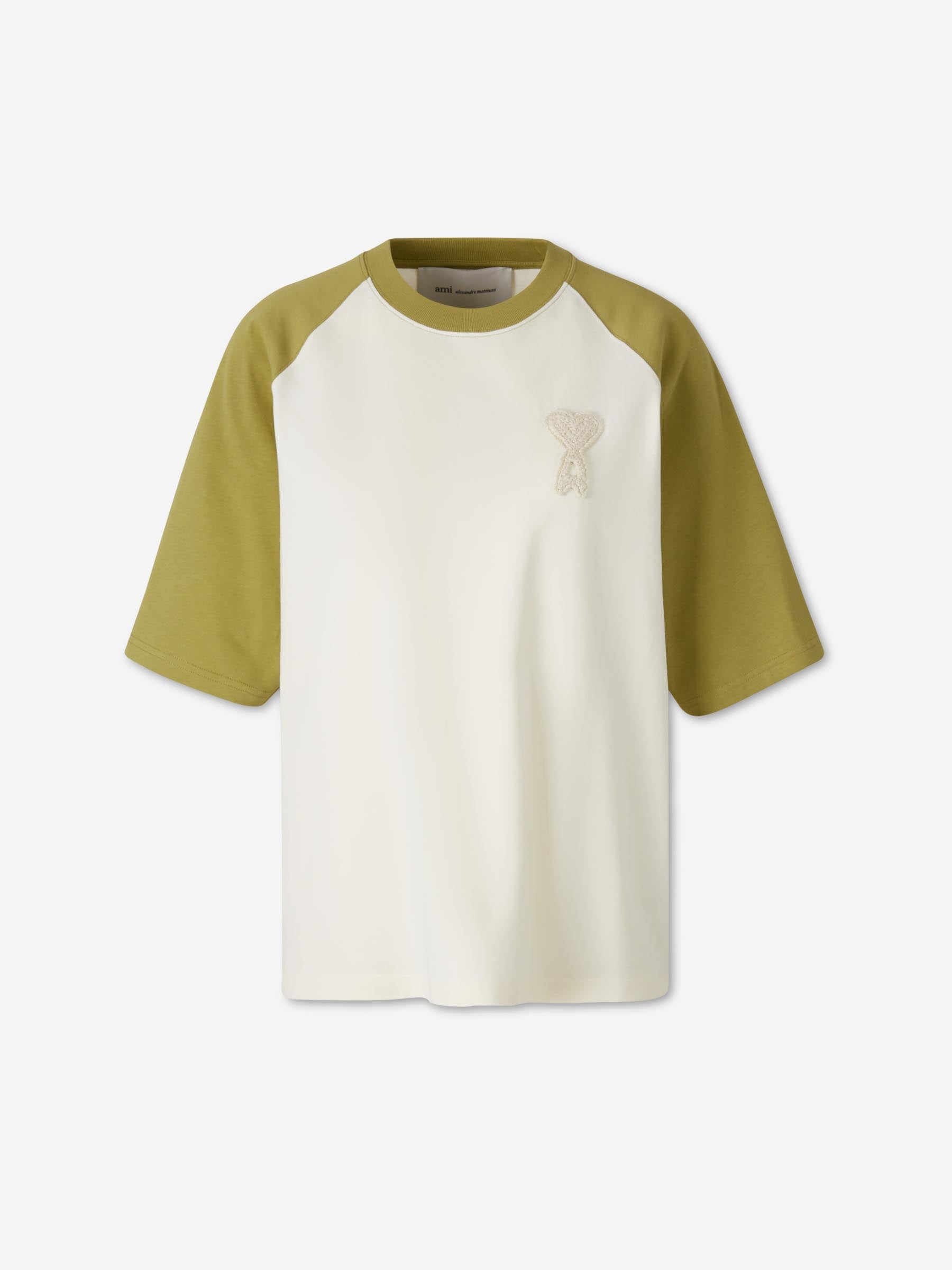 Ami Paris Mujer Barcelona Camiseta Cuello Redondo color Verde sku 782-001888 01 - Foto 1