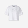 Off-White Mujer Barcelona Camiseta Cropped Cuello Redondo color Blanco sku 782-001894 01 - Foto 1