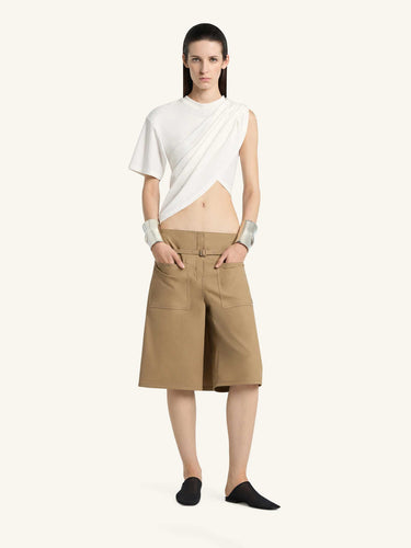 Courrèges Mujer Barcelona Camiseta Asimétrica Twist color Marfil sku 782-001896 01 - Foto 2