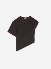 Courrèges Mujer Barcelona Camiseta Asimétrica Twist color Marrón Oscuro sku 782-001896 02 - Foto 1