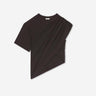 Courrèges Mujer Barcelona Camiseta Asimétrica Twist color Marrón Oscuro sku 782-001896 02 - Foto 1
