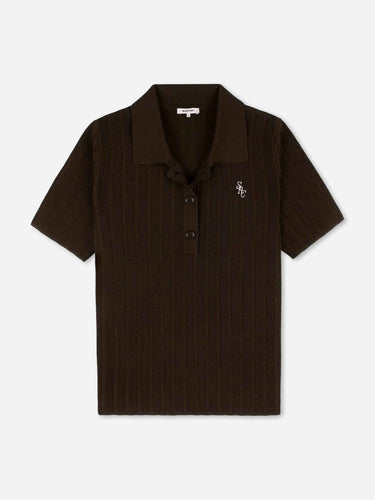 Sporty & Rich Mujer Barcelona Polo Acanalado SRC color Marrón Oscuro sku 782-001906 01 - Foto 1