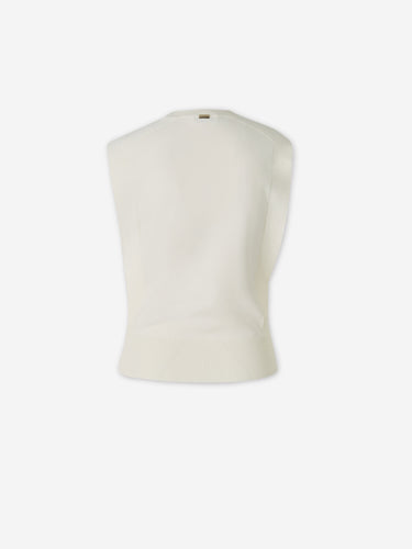 Herno Mujer Barcelona Chaleco Punto color Crema sku 782-001922 01 - Foto 2