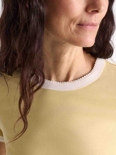 Dorothee Schumacher Mujer Barcelona Camiseta Ribete Contraste color Amarillo Claro sku 782-001925 01 - Foto 4