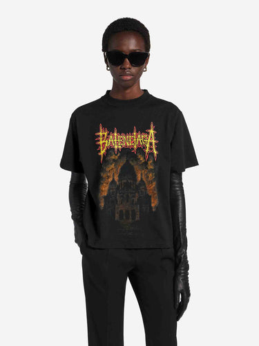 Balenciaga Mujer Barcelona Camiseta Sacré Cœur color Negro sku 782-001929 01 - Foto 3