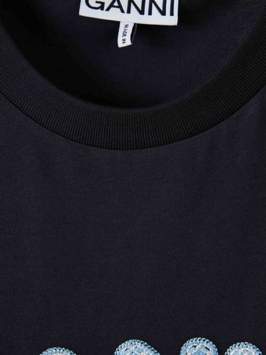 Ganni Mujer Barcelona Camiseta Cuello Redondo color Negro sku 782-001933 01 - Foto 3