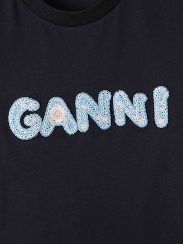 Ganni Mujer Barcelona Camiseta Cuello Redondo color Negro sku 782-001933 01 - Foto 4