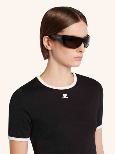 Courrèges Mujer Barcelona Camiseta Cuello Redondo color Negro sku 782-001945 02 - Foto 4