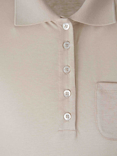 Herno Mujer Barcelona Polo Manga Corta color Beige sku 782-001952 01 - Foto 3