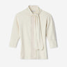 Lemaire Mujer Barcelona Camiseta Punto Ascot color Marfil sku 782-001953 02 - Foto 1