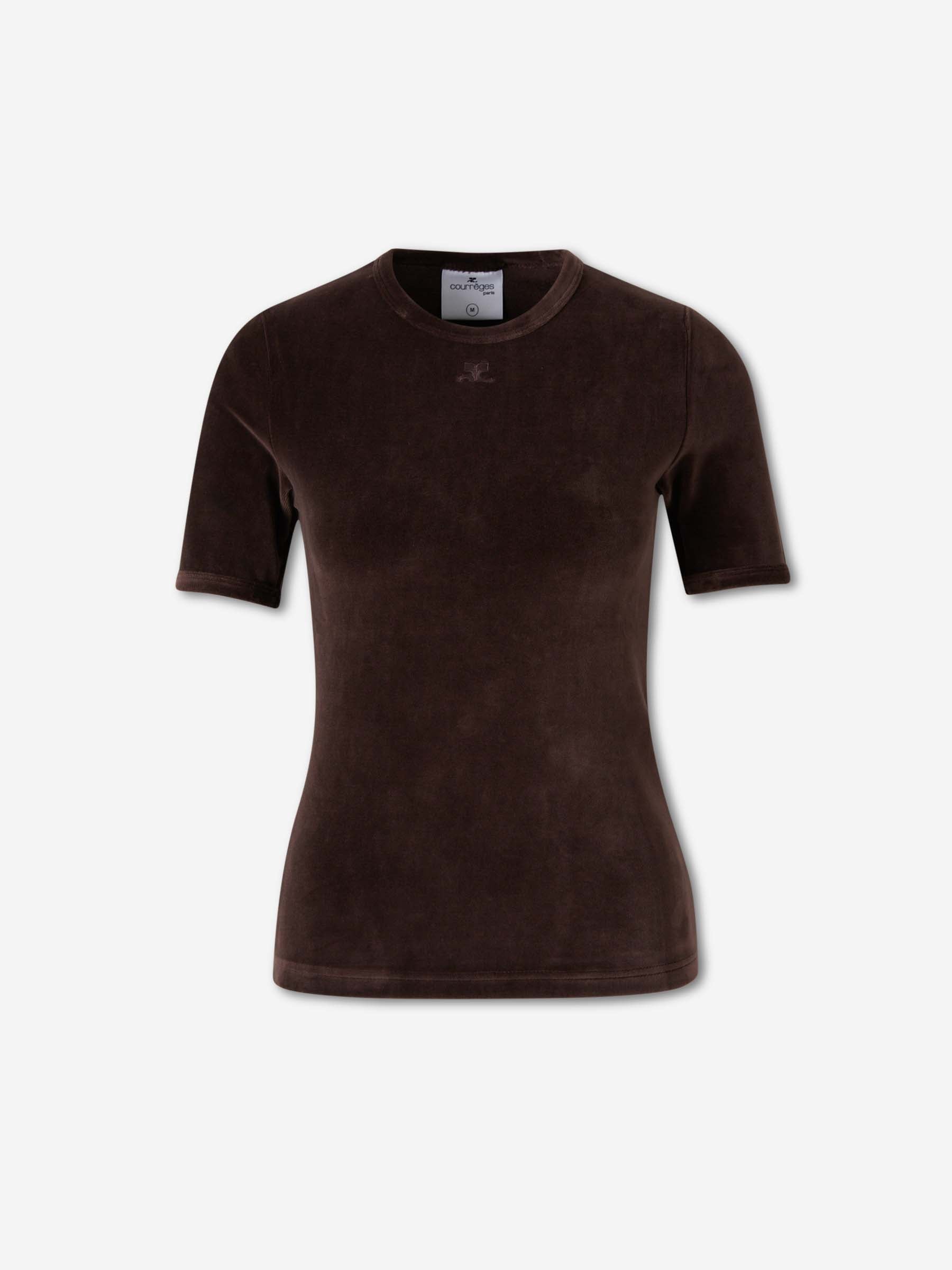 Courrèges Mujer Barcelona Camiseta Velvet Logo color Burdeos sku 782-001965 01 - Foto 1