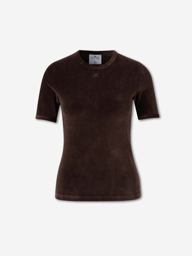 Courrèges Mujer Barcelona Camiseta Velvet Logo color Burdeos sku 782-001965 01 - Foto 1