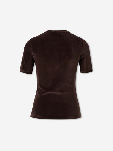 Courrèges Mujer Barcelona Camiseta Velvet Logo color Burdeos sku 782-001965 01 - Foto 2