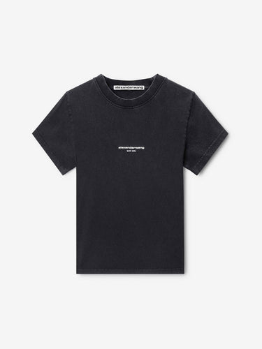 Alexander Wang Mujer Barcelona Camiseta Logo Cropped color Negro sku 782-001969 01 - Foto 1