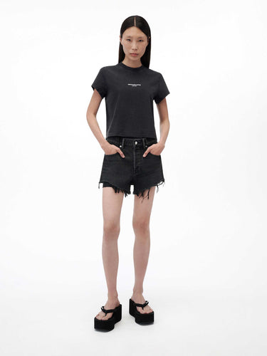 Alexander Wang Mujer Barcelona Camiseta Logo Cropped color Negro sku 782-001969 01 - Foto 2