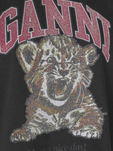 Ganni Mujer Barcelona Camiseta Manga Corta Tigre color Negro sku 782-001974 01 - Foto 3