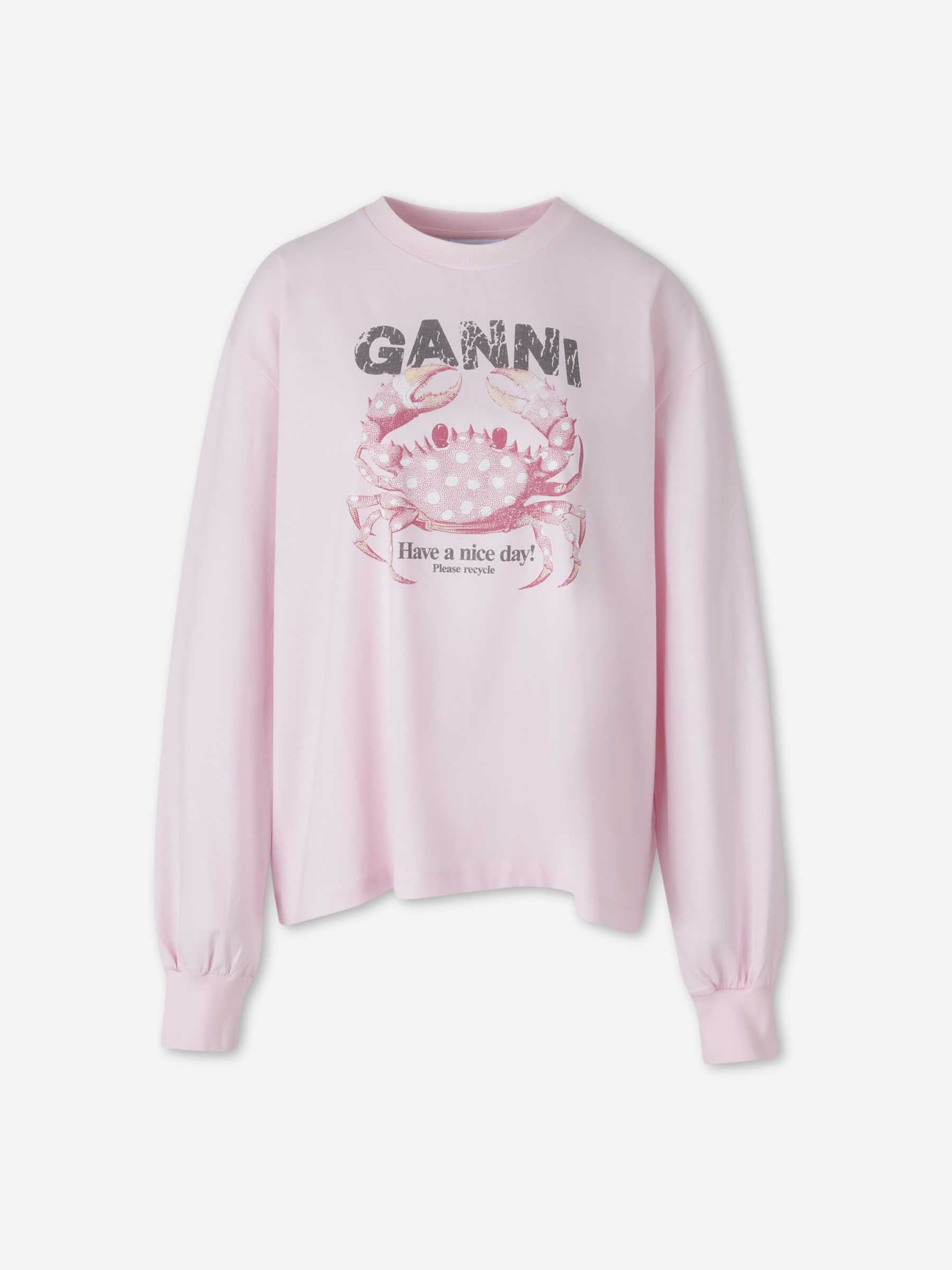 Ganni Mujer Barcelona Camiseta Manga Larga Cangrejo color Rosa Palo sku 782-001984 01 - Foto 1