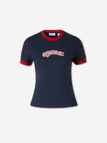 Off-White Mujer Barcelona Camiseta Logo color Azul Marino sku 782-001997 01 - Foto 1
