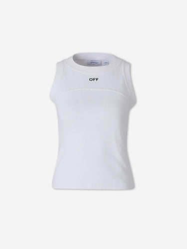 Off-White Mujer Barcelona Top Tirantes Canalé color Blanco sku 782-001998 01 - Foto 1