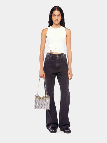 Rabanne Mujer Barcelona Top Tirantes Canalé color Blanco sku 782-002001 02 - Foto 3