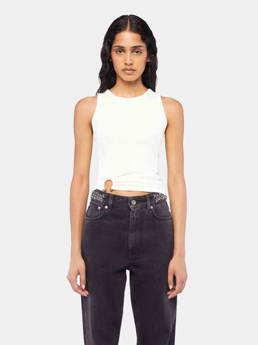 Rabanne Mujer Barcelona Top Tirantes Canalé color Blanco sku 782-002001 02 - Foto 4