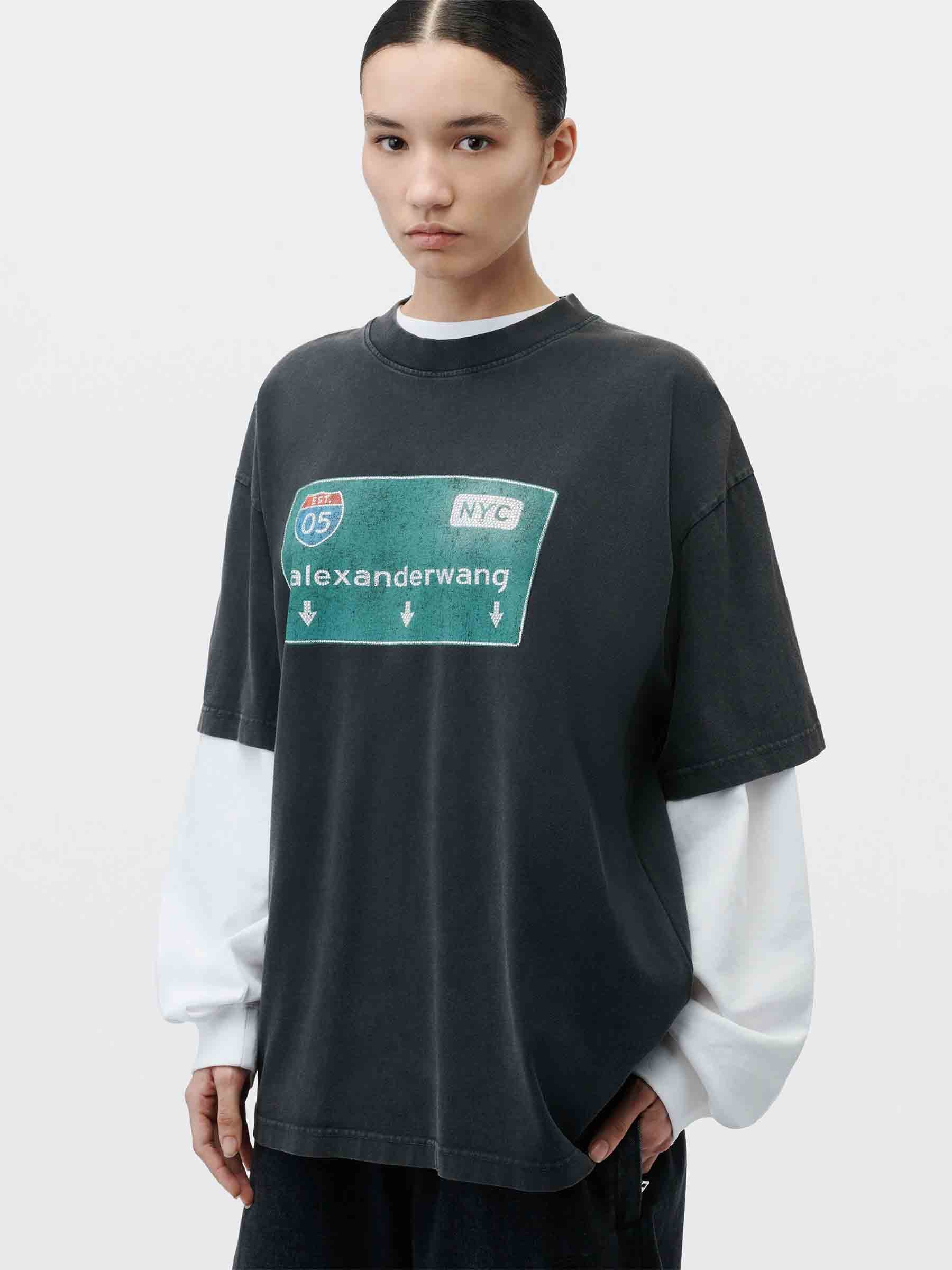 Alexander Wang Mujer Barcelona Camiseta Manga Corta color Negro sku 782-002003 01 - Foto 2