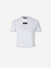 Miu Miu Mujer Barcelona Camiseta Cropped Logo color Blanco sku 782-002005 01 - Foto 1