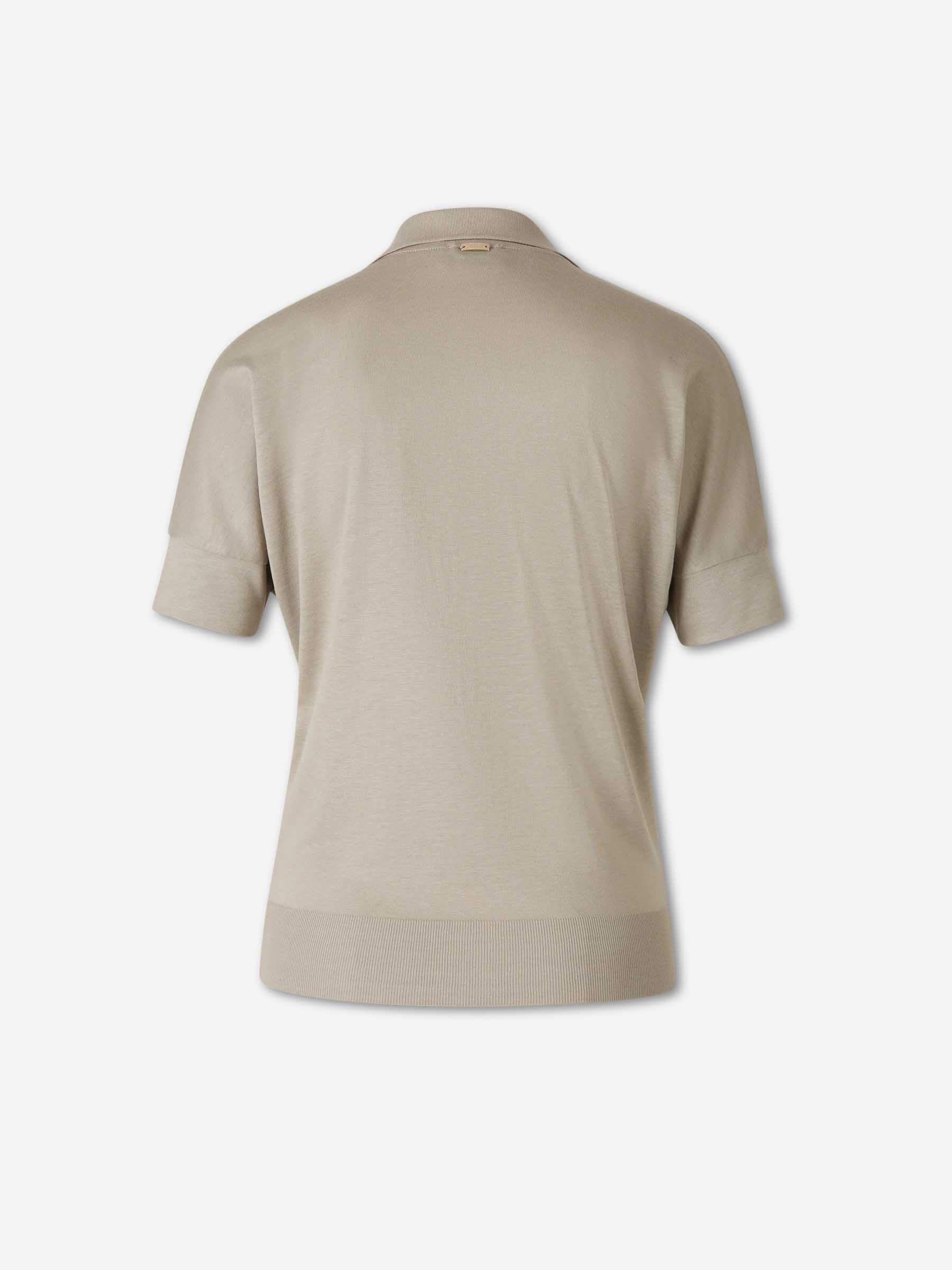 Herno Mujer Barcelona Polo Manga Corta color Taupe sku 783-000065 02 - Foto 2