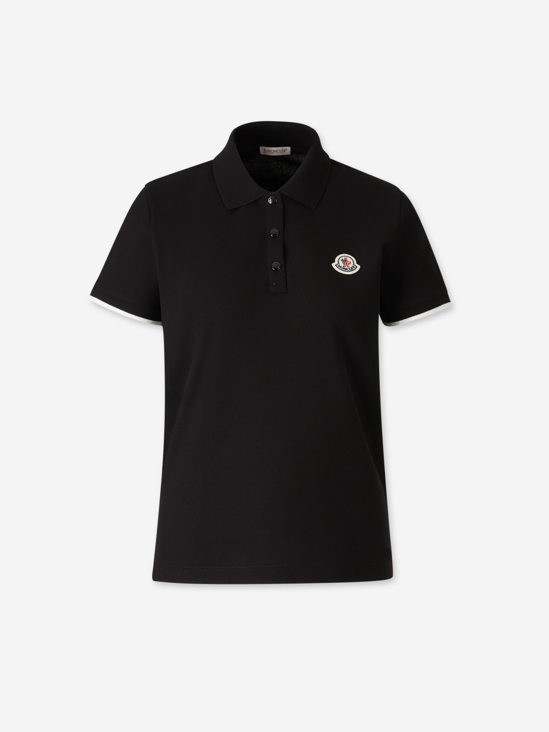 Moncler Mujer Barcelona Polo Logo Algodón color Negro sku 783-000071 02 - Foto 1