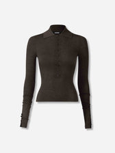 Jacquemus Mujer Barcelona Polo Merino color Marrón Oscuro sku 783-000075 01 - Foto 1