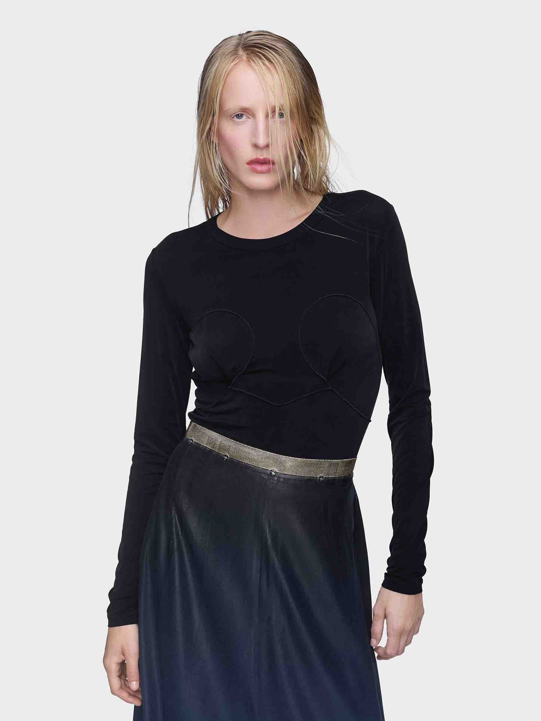 Maison Margiela Mujer Barcelona Camiseta Manga Larga color Negro sku 783-000077 01 - Foto 2