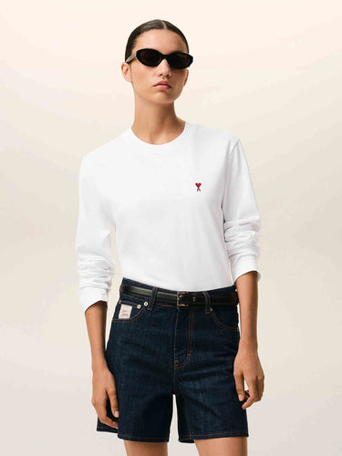 Ami Paris Mujer Barcelona Camiseta Manga Larga color Blanco sku 783-000096 01 - Foto 2