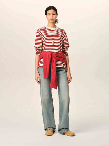 Ami Paris Mujer Barcelona Camiseta Punto Fino color Rojo sku 783-000097 01 - Foto 2